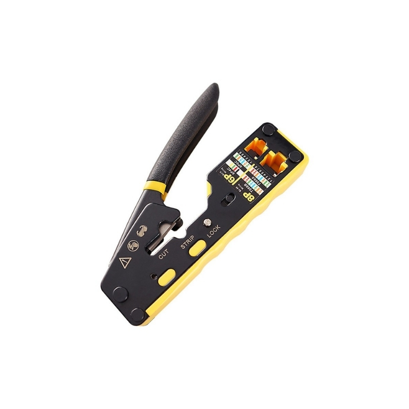 Rewel 8P6P Çok Fonksiyonlu RJ45 RJ11 Çift Kullanımlı CAT5 CAT6 Ağ Pense Sıkma Aleti 923015