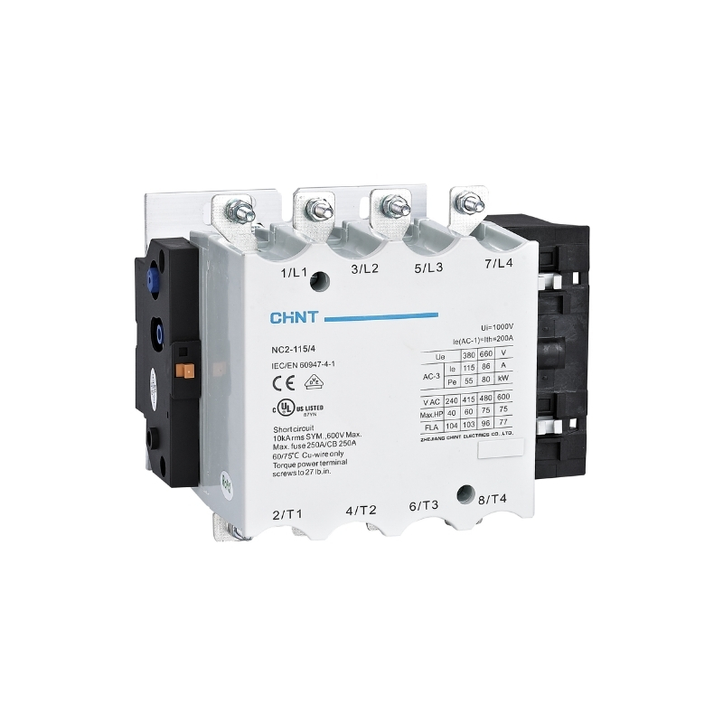 NC2-265M4 / 132kW / 265A / (AC-3) / 315A (AC-1) / 4 Kutuplu / 220V-240V AC Bobinli / Kontaktör