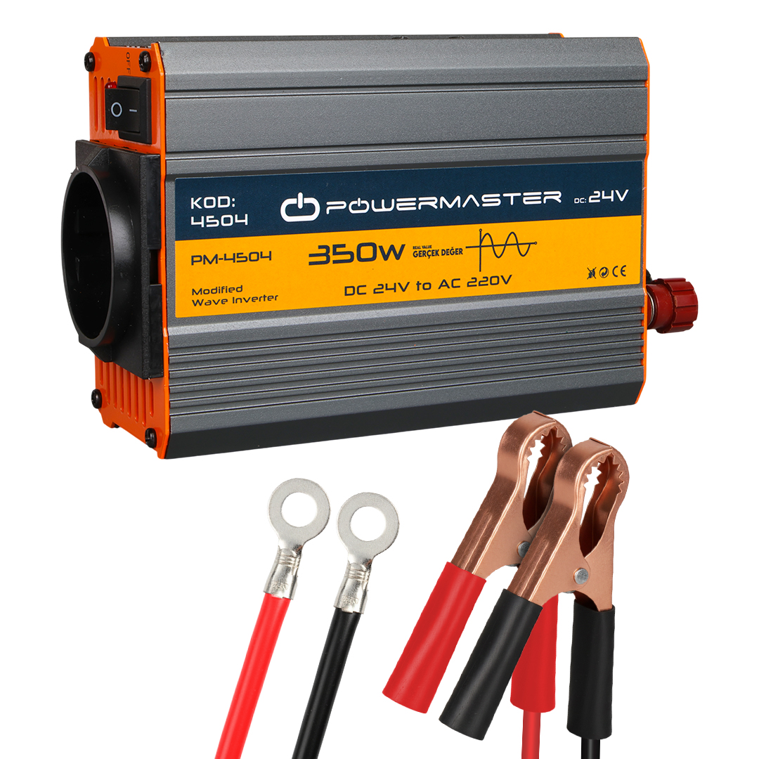 POWERMASTER PM-4504 24 Volt - 350 Watt Modified Sinus Inverter