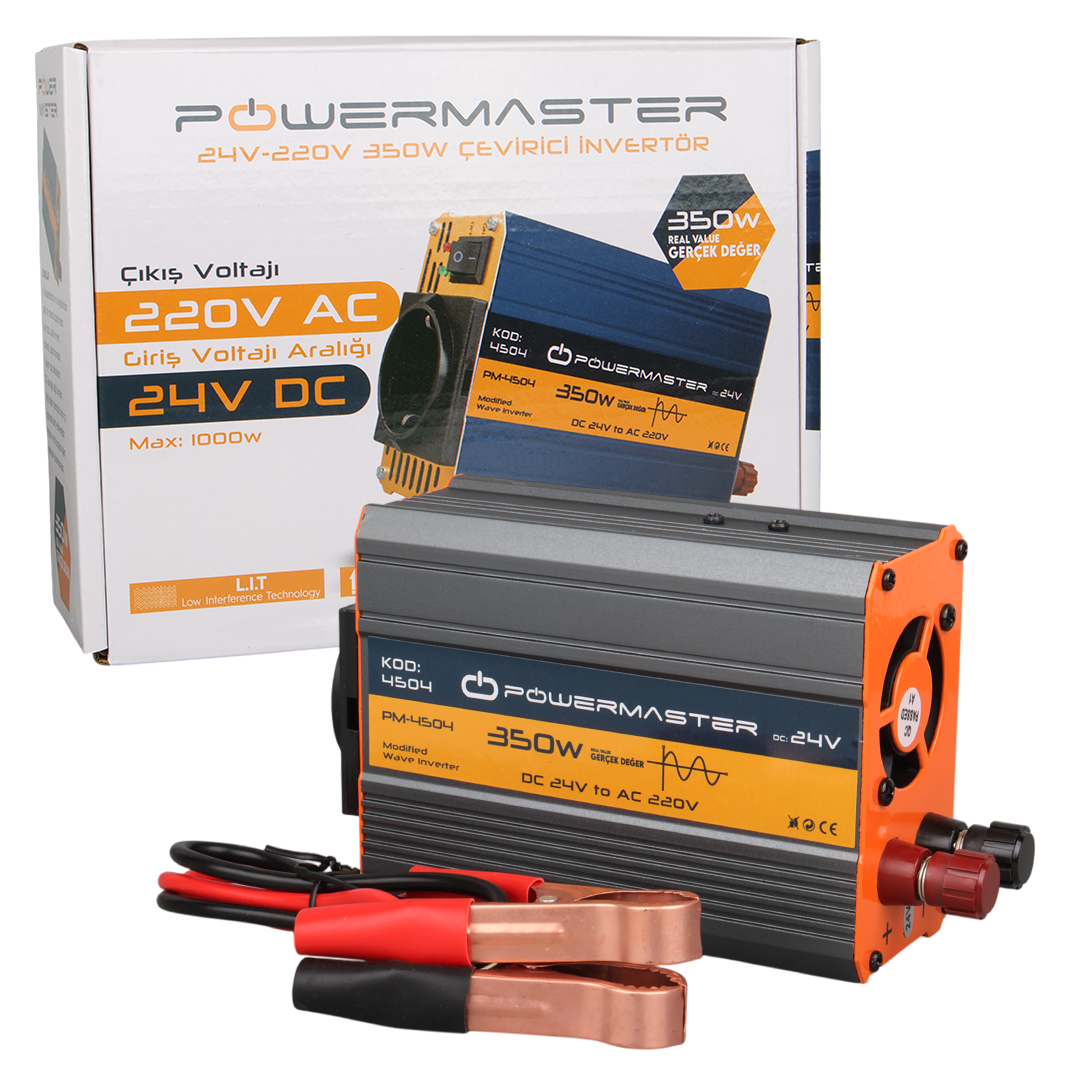 POWERMASTER PM-4504 24 Volt - 350 Watt Modified Sinus Inverter