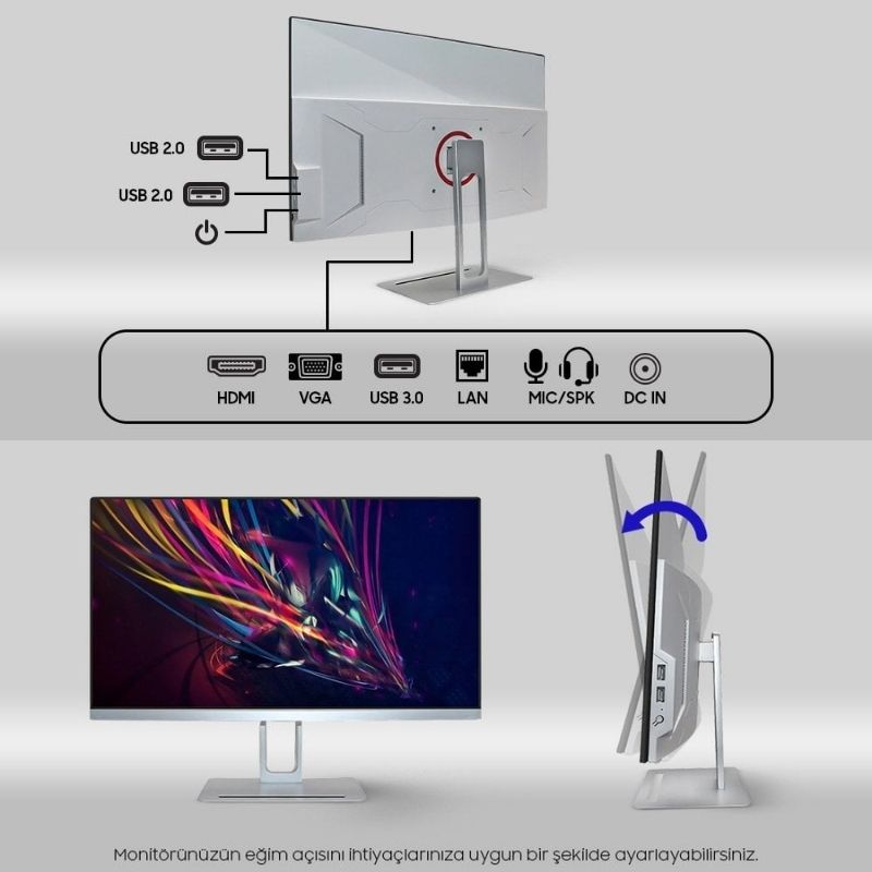 HELLO HL27H110D3I7 All In One Bilgisayar 27" - i7 - 16 GB RAM - 256 GB SSD