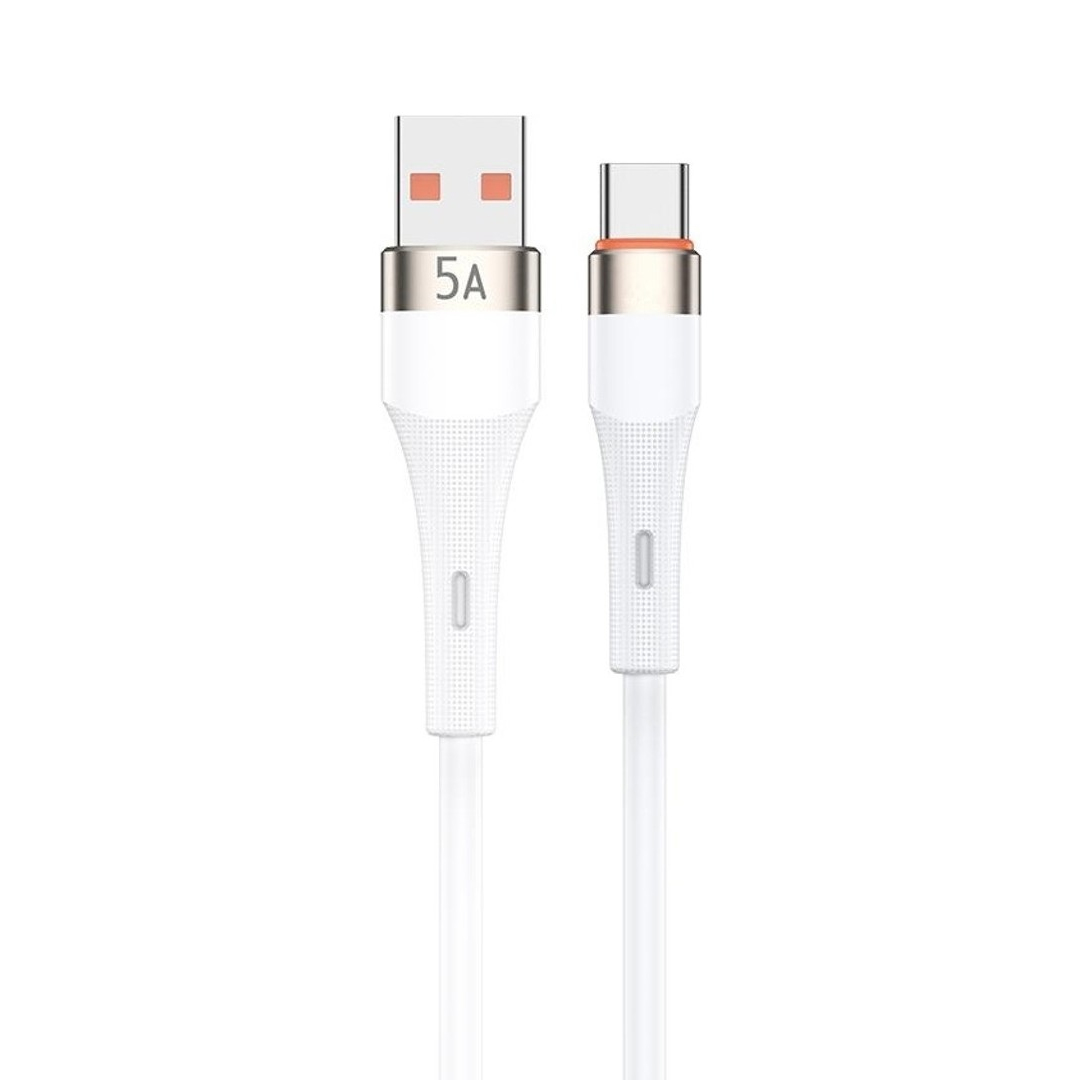 POWERWAY HC05 Örgülü 5A USB to TYPE-C 1 Metre Şarj ve Data Kablosu