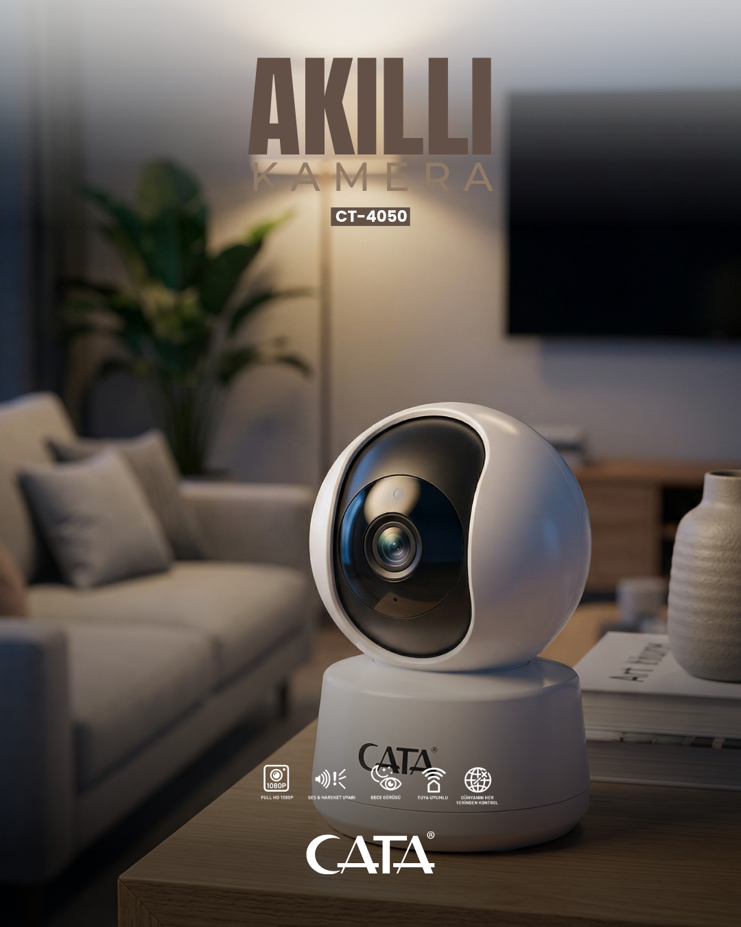 CATA Akıllı Kamera Gece Görüşlü Full HD