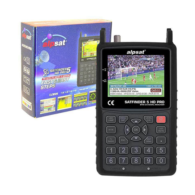 ALPSAT Satfinder AS05-HD Pro Görüntülü Uydu Bulucu AHD-TVI-CVI Test Cihazı