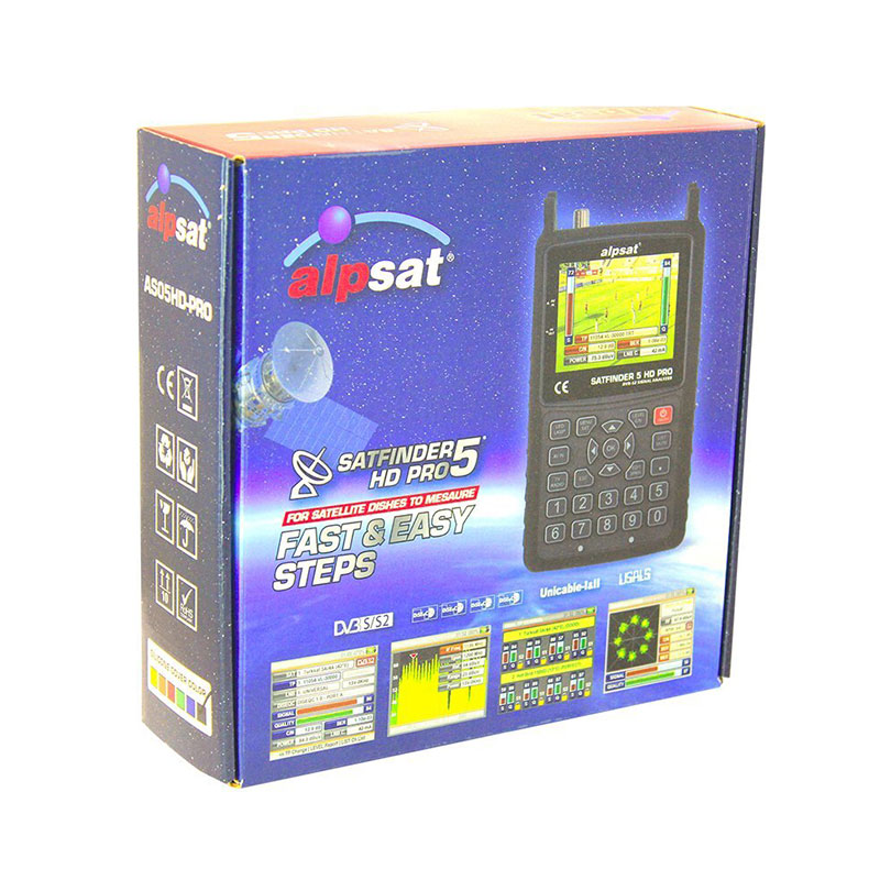 ALPSAT Satfinder AS05-HD Pro Görüntülü Uydu Bulucu AHD-TVI-CVI Test Cihazı