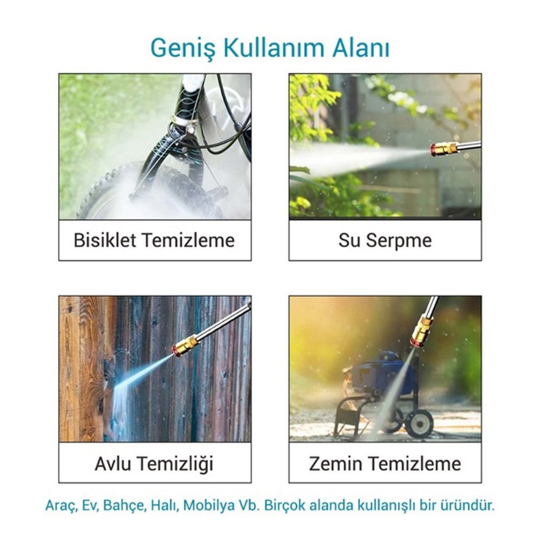 PM-7728 Basınçlı Su Püskürtme Şarjlı Araç Yıkama Makinesi