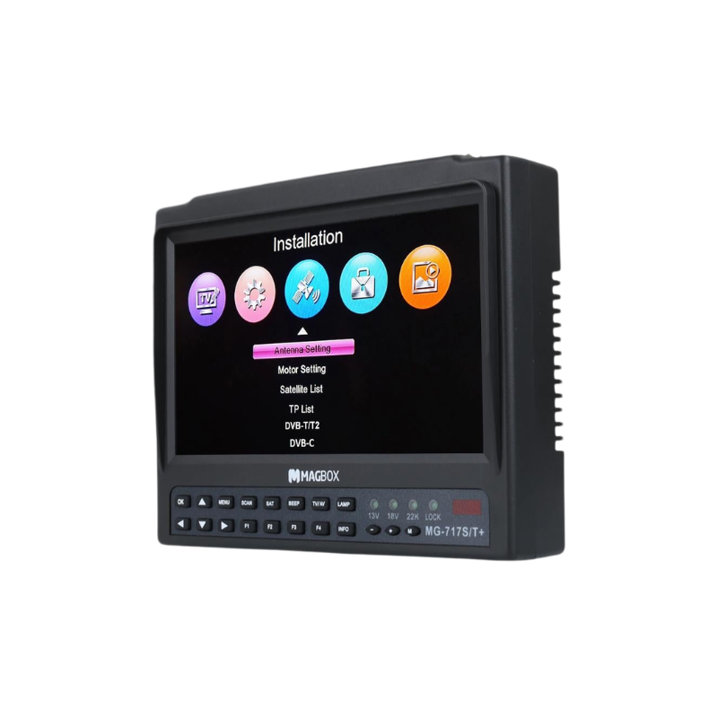 MAGBOX Satfinder MG-717S/T 7" Full HD Combo LCD Ekranlı Görüntülü Uzaktan Kumandalı Uydu Yön Bulucu