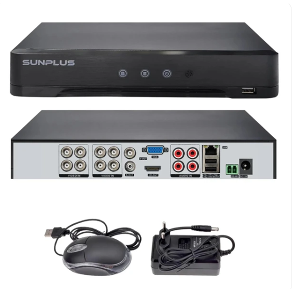 SUNPLUS Kamera Kayıt Cihazı 8 Kanal 5 MP Destekli DVR Xmeye Programı