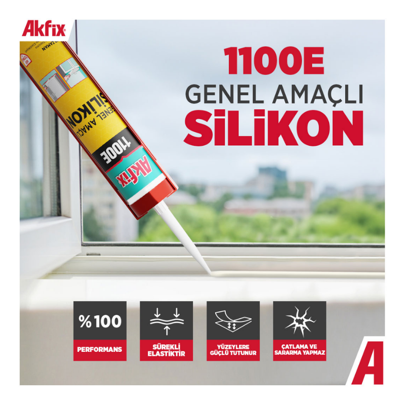 AKFIX Silikon Genel Amaçlı 1100E / 280GR Şeffaf