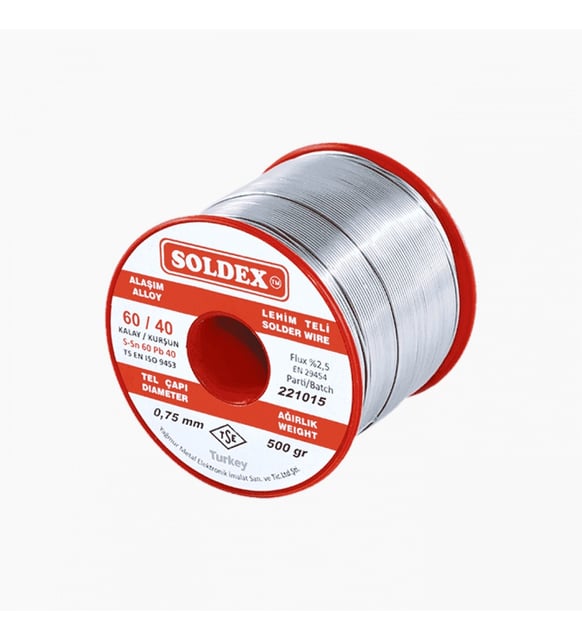 Lehim Teli 500 Gr 0,75 mm SN60 PB40 Soldex