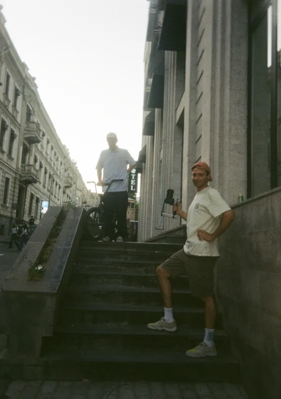 6 Volodya and Alexey before Volodya hit tooth hanger down the ledge