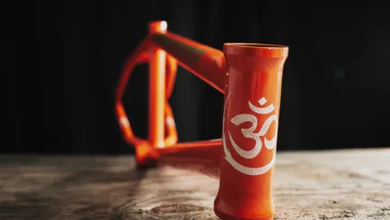 Sub Om V2 Frame Orange Burst Headtube Badge In The Studio Wood 3 Web