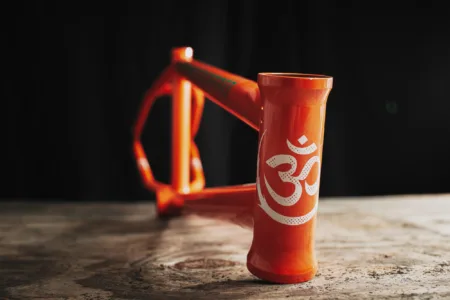 Sub Om V2 Frame Orange Burst Headtube Badge In The Studio Wood 3 Web