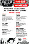 Hov 50th Anniversary Schedule