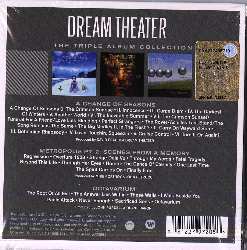 Dream Theater The Triple Album Collection Cd