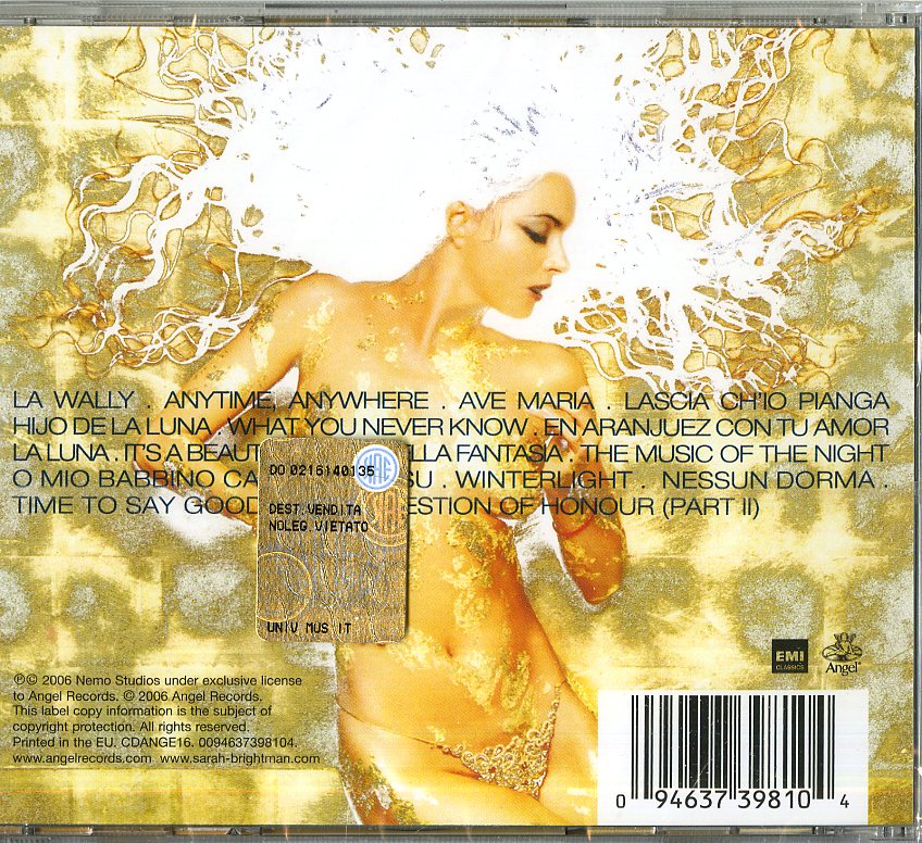 Brightman Sarah Classics: The Best Of Sarah Brightm Cd | Discoteca