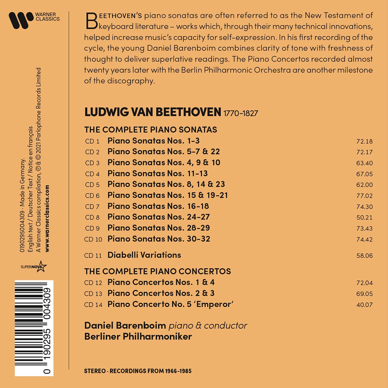 BEETHOVEN BARENBOIM 35CD バレンボイム 【公式通販】