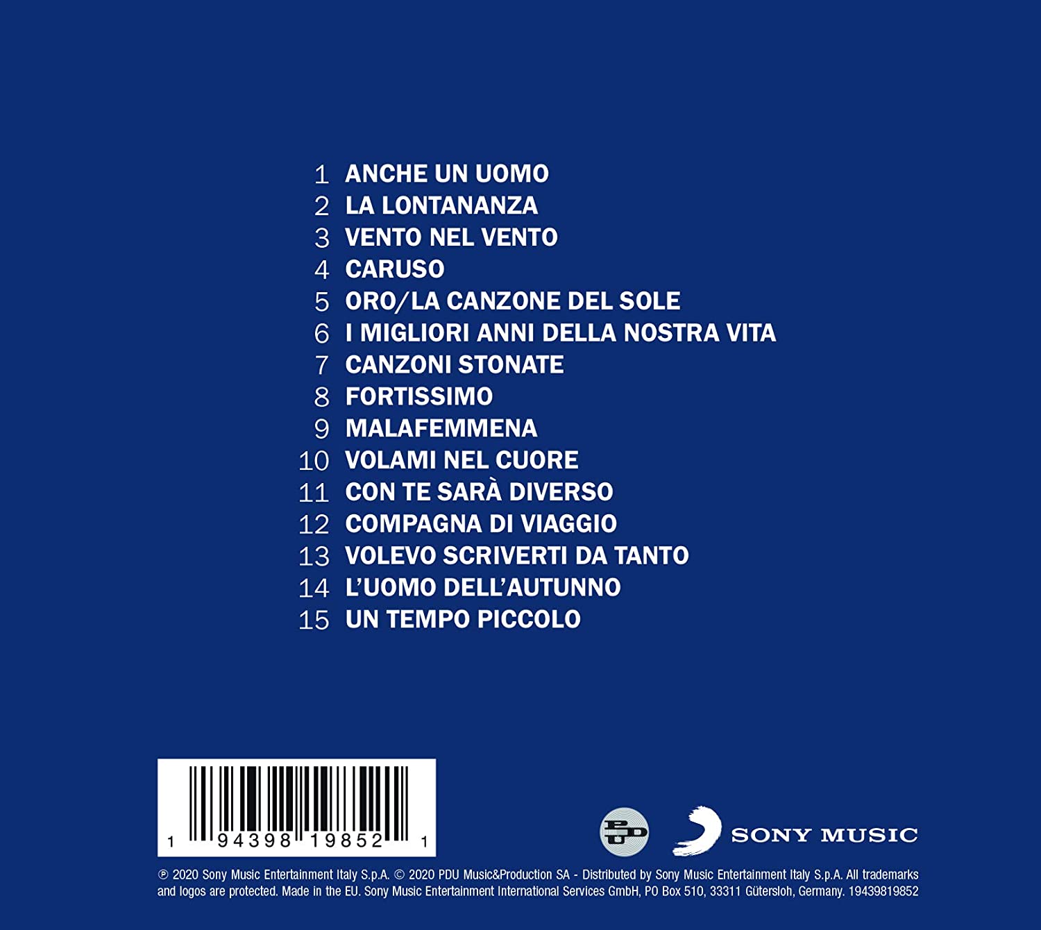 Mina Cassiopea Italian Songbook 180 Gr Vinyl Blue Poster Lp