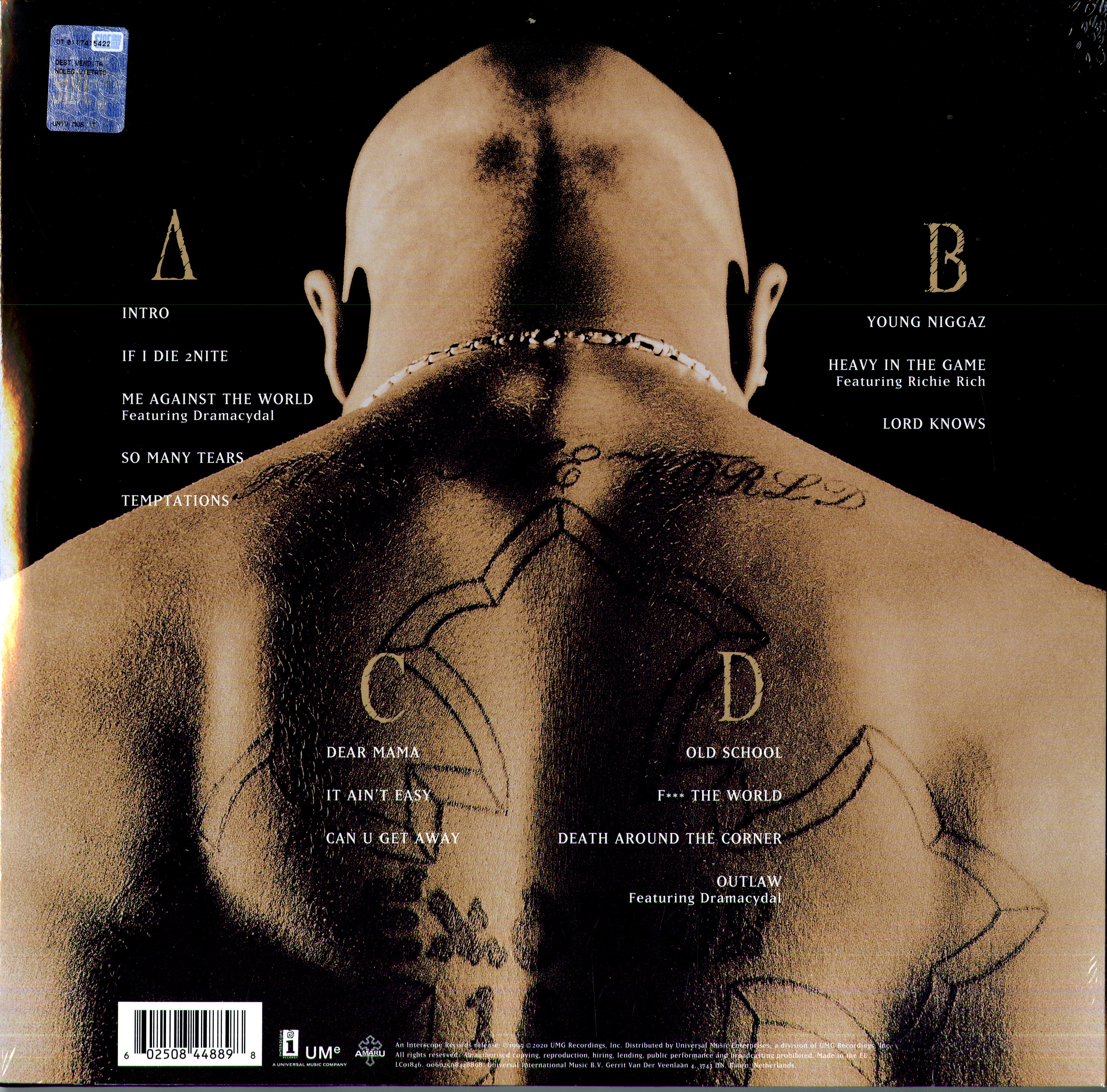 2Pac Me Against The World (180 Gr.) Lp | Discoteca Laziale
