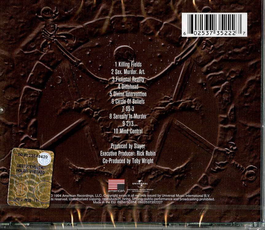 Slayer Divine Intervention Cd | Discoteca Laziale