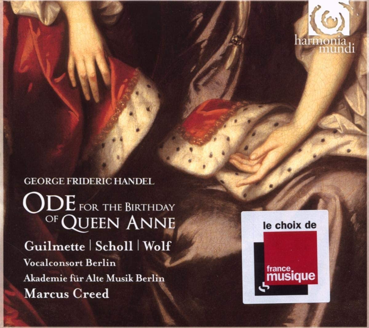 Handel Friedrich Ode For The Birthday Of Queen Anne CD
