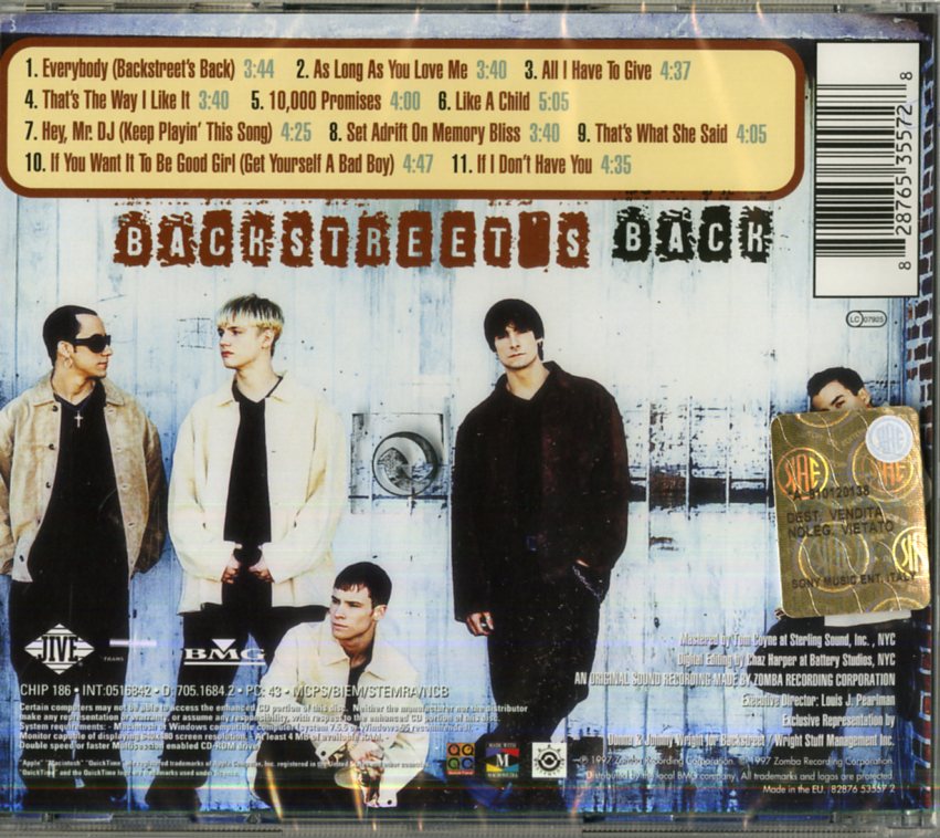 Backstreet Boys Backstreet'S Back Cd | Discoteca Laziale