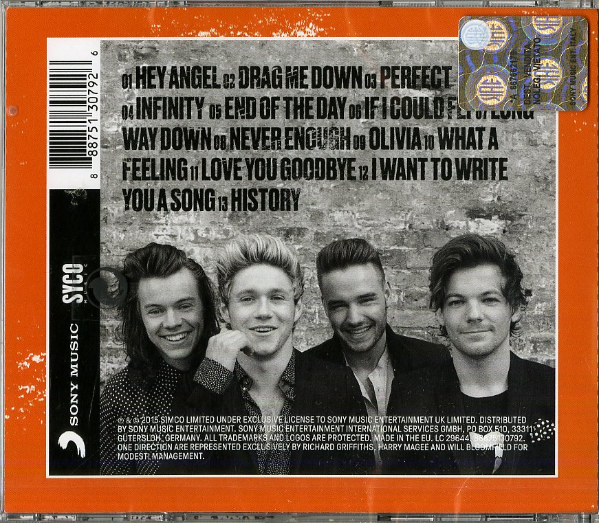 One Direction Made In The A.M.(Standard Edition) Cd