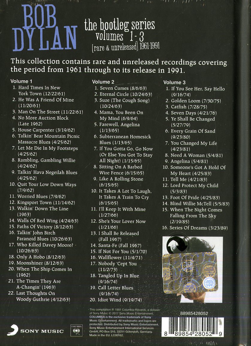 Dylan Bob The Bootleg Series Volumes 1,3 (Rare & Unreleased)1961