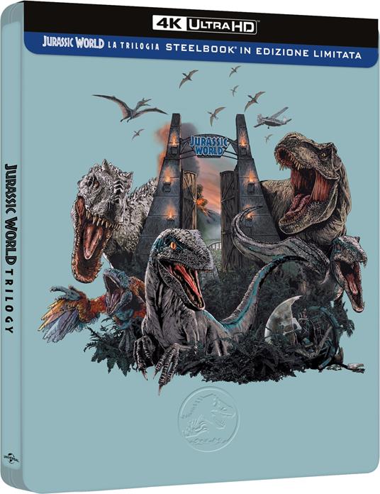 Film - Jurassic World Trilogy (steelbook) (box 3 4k) - Dvd (in uscita)