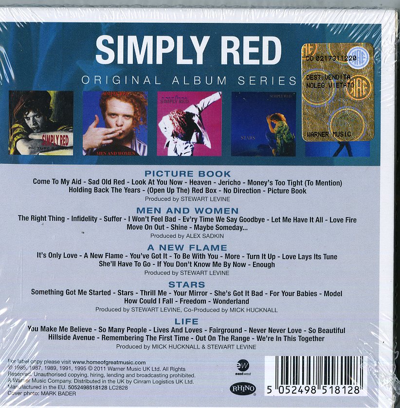 Simply Red Original Album Series (Box 5 Cd) Cd | Discoteca Laziale