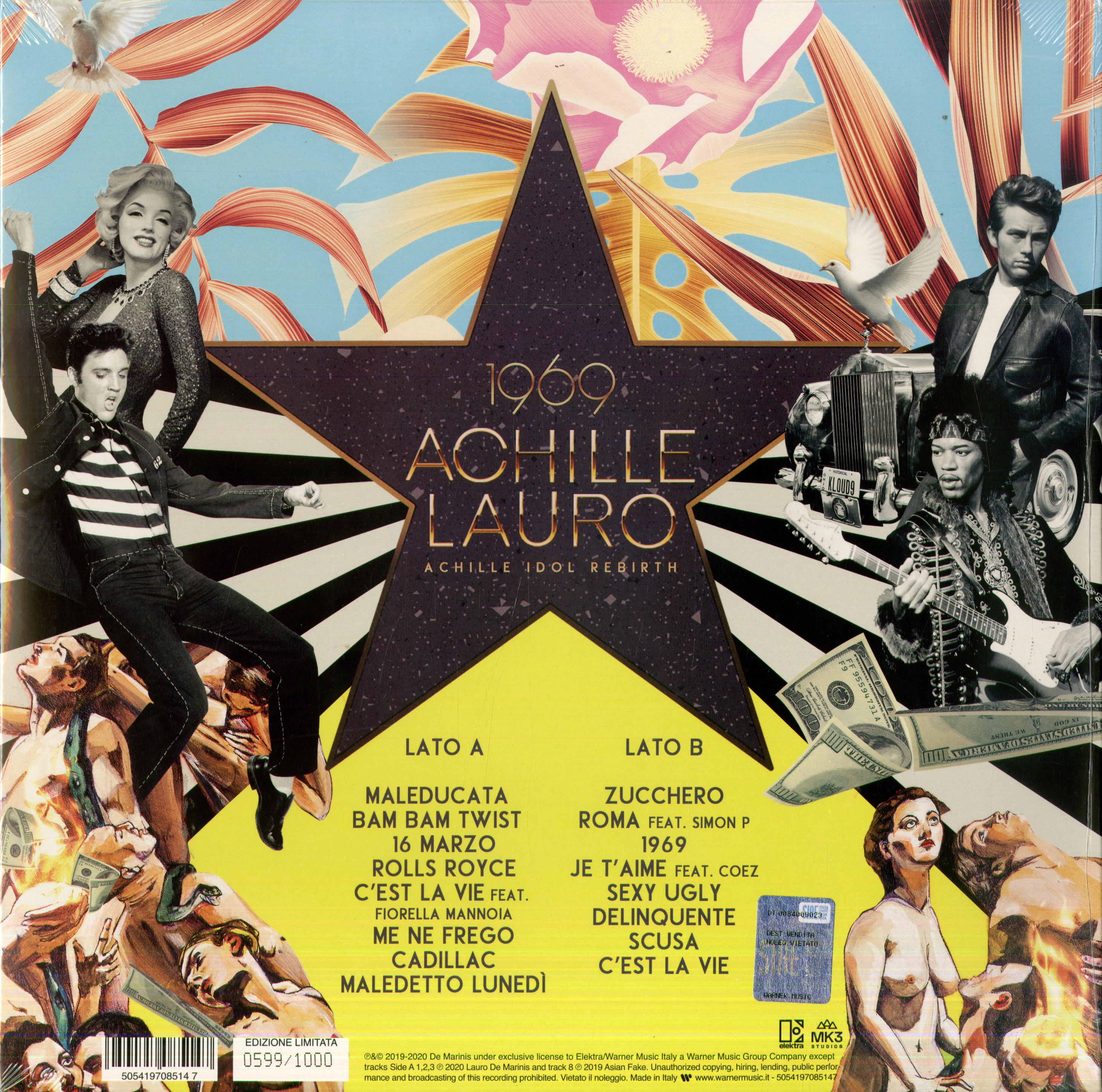 Achille Lauro 1969 Achille Idol Rebirth (Vinyl Transparent Limited