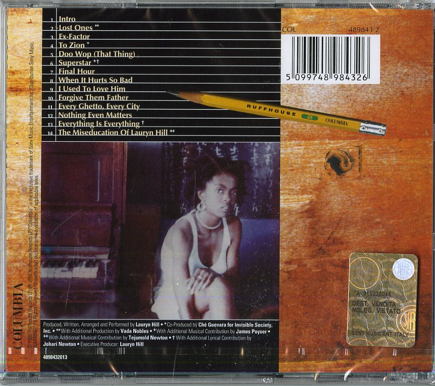 Hill Lauryn The Miseducation Of Lauryn Hill Cd | Discoteca Laziale