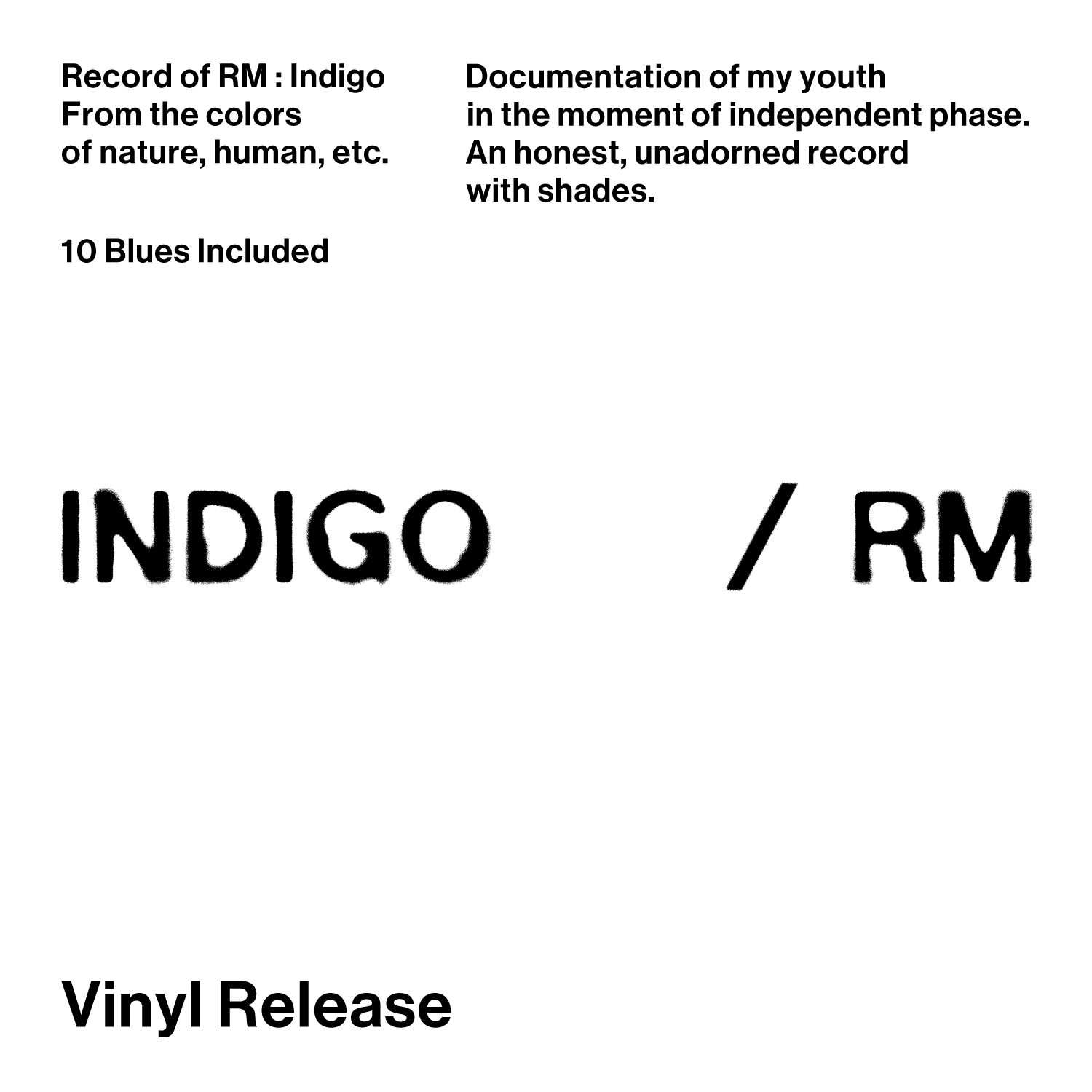 Rm (Bts) Indigo (Book Edition Esclusiva Discoteca Laziale) Lp