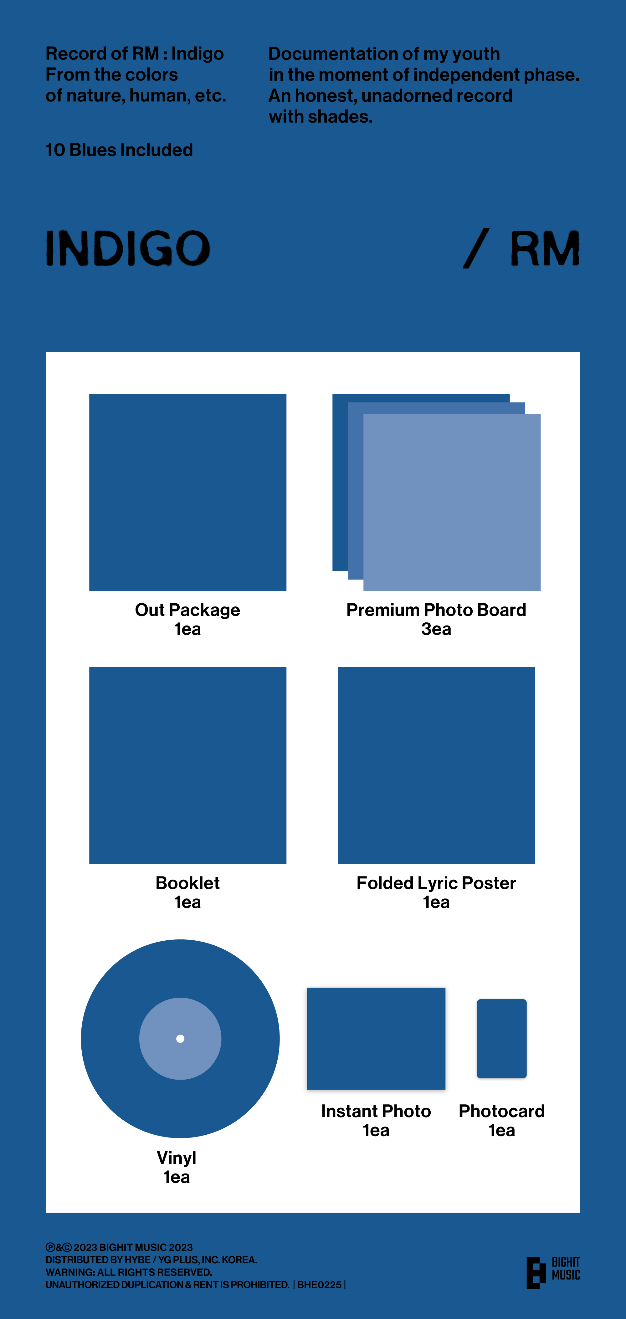 Rm (Bts) Indigo (Book Edition Esclusiva Discoteca Laziale) Lp