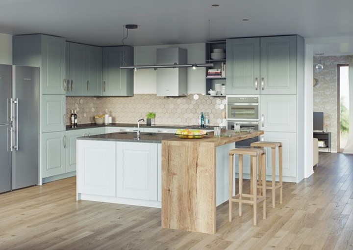 Hand Painted Kitchen Door in Painted Oak Fjord