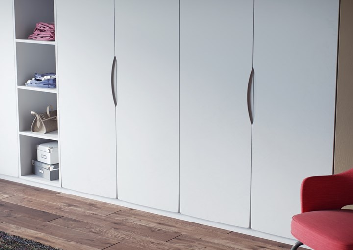 Handleless Kitchen Door in Super Matt White Cameo Handleless Kitchen Door in Super Matt White Cameo