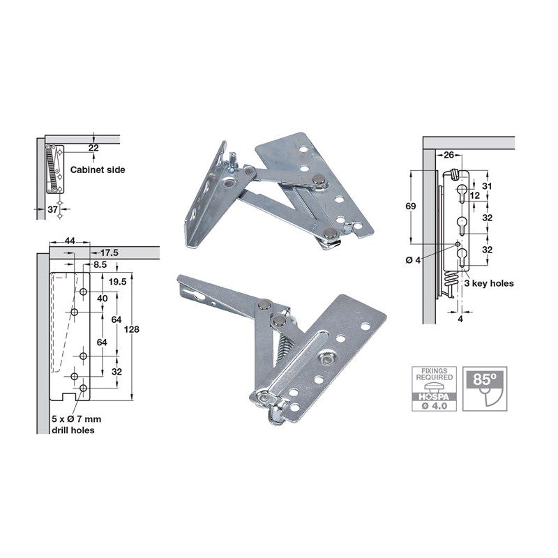 Top Flap Stay Hinge