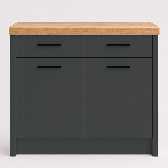 Serica Matte Graphite Slab Replacement Kitchen Door | Slab