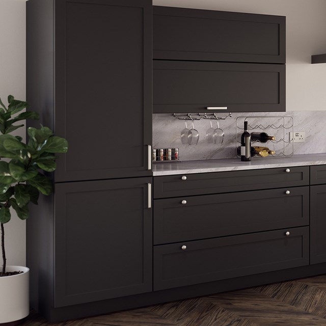 Super Matte Black Skinny Shaker Replacement Kitchen Door | Skinny Shaker Super Matte Black Skinny Shaker Replacement Kitchen Door | Skinny Shaker