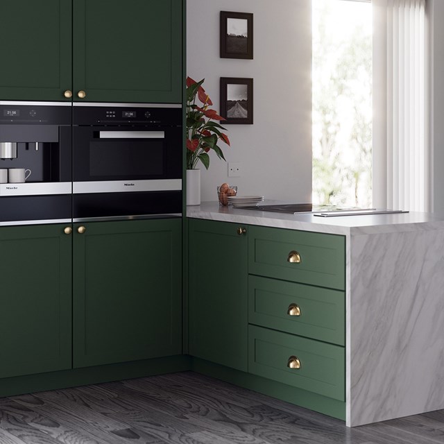Super Matte Highland Green Skinny Shaker Replacement Kitchen Door | Skinny Shaker Super Matte Highland Green Skinny Shaker Replacement Kitchen Door | Skinny Shaker