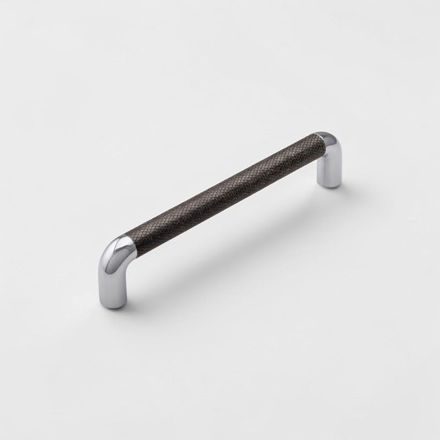 Lany Knurled Pewter / Chrome Contemporary Handle | Contemporary Handles Lany Knurled Pewter / Chrome Contemporary Handle | Contemporary Handles