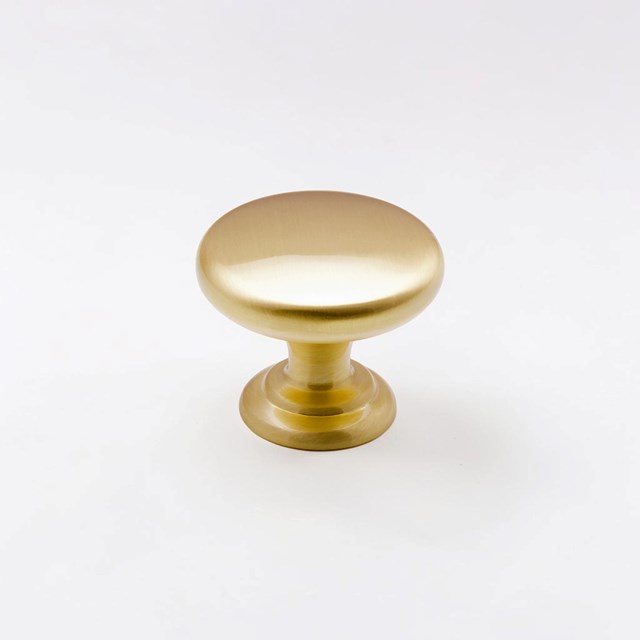 Monmouth Brushed Brass Traditional Knob | Traditional Knobs