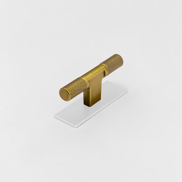 Venice T Bar Aged Brass Designer Handle | Designer Handles