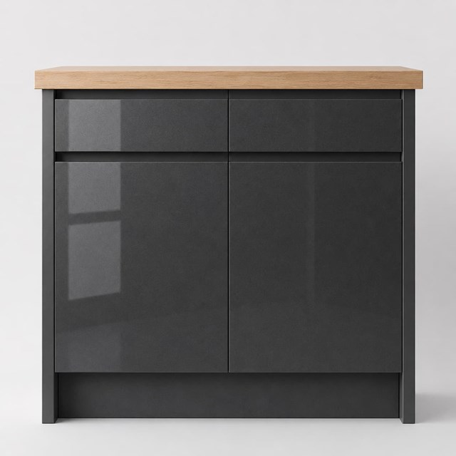 High Gloss Anthracite J Pull Replacement Kitchen Door | J Pull High Gloss Anthracite J Pull Replacement Kitchen Door | J Pull