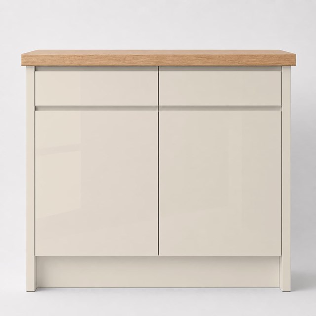 High Gloss Cashmere J Pull Replacement Kitchen Door | J Pull High Gloss Cashmere J Pull Replacement Kitchen Door | J Pull