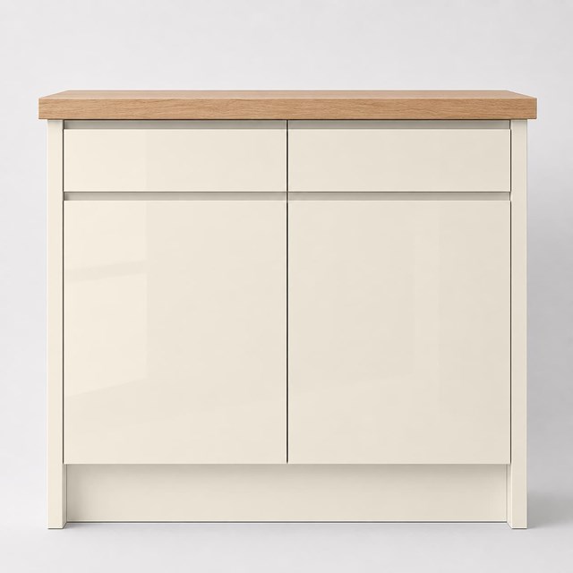 High Gloss Cream J Pull Replacement Kitchen Door | J Pull High Gloss Cream J Pull Replacement Kitchen Door | J Pull