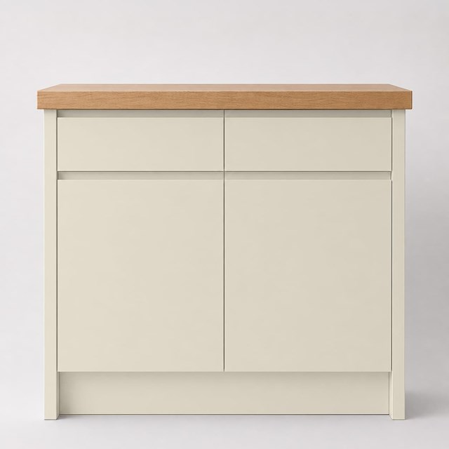 Matte Pale Cream J Pull Replacement Kitchen Door | J Pull Matte Pale Cream J Pull Replacement Kitchen Door | J Pull