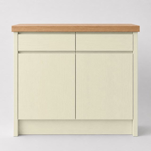 Painted Oak Ivory J Pull Replacement Kitchen Door | J Pull Painted Oak Ivory J Pull Replacement Kitchen Door | J Pull
