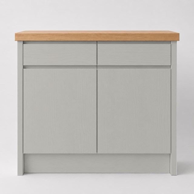 Painted Oak Light Grey J Pull Replacement Kitchen Door | J Pull Painted Oak Light Grey J Pull Replacement Kitchen Door | J Pull