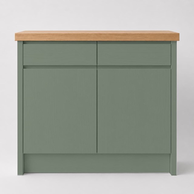 Painted Oak Reed Green J Pull Replacement Kitchen Door | J Pull Painted Oak Reed Green J Pull Replacement Kitchen Door | J Pull